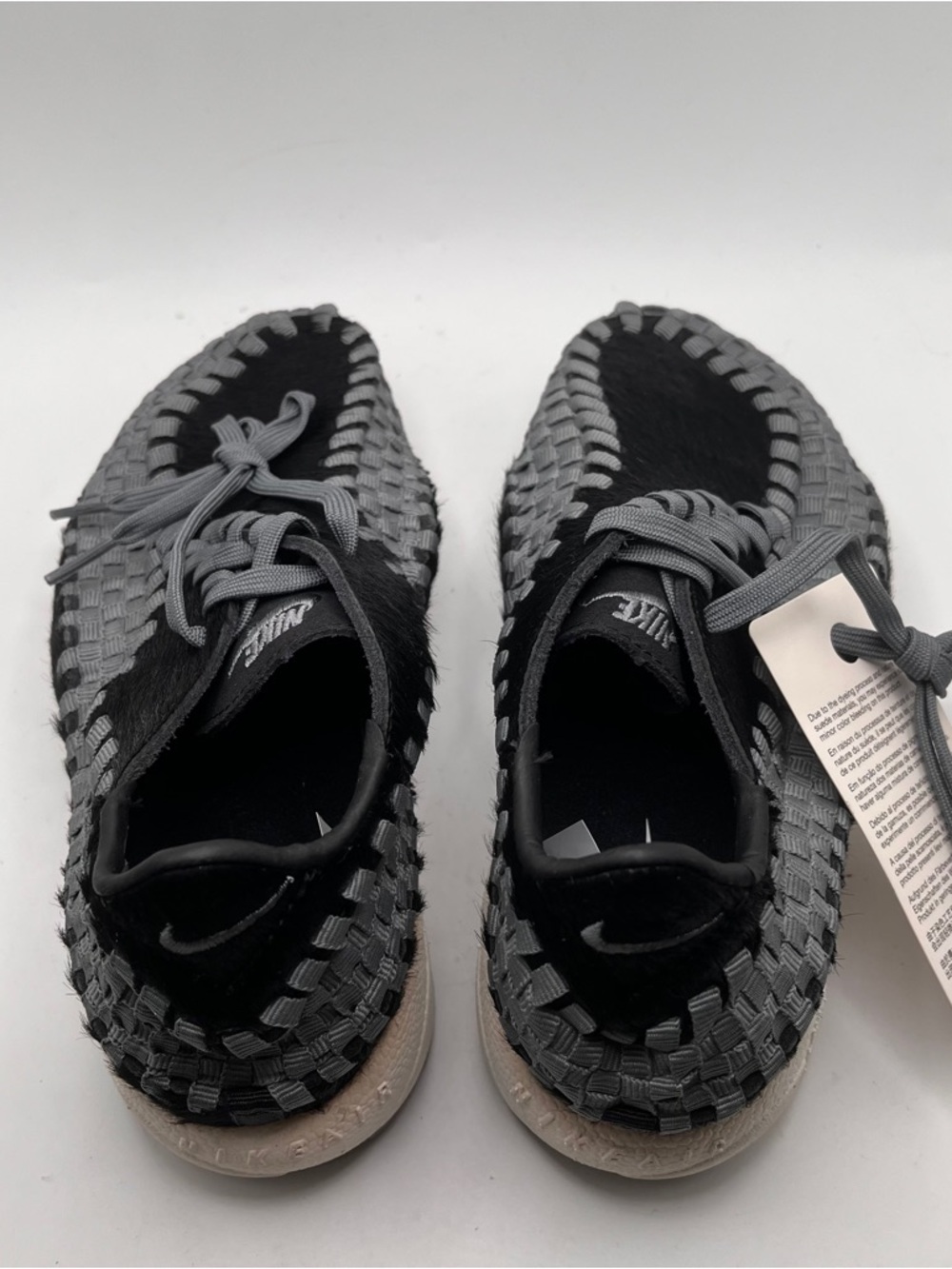 Nike Air Footscape Woven Black and Smoke Grey Nike Woven Slip-On Sneakers SZ5.5 - Picture 8 of 10